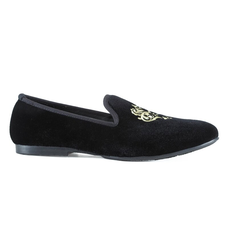 Zapatos de terciopelo a la moda para hombre, zapatillas planas británicas para fumar, mocasines de vestir, zapatos informales negros de talla grande EE. UU. 7-13