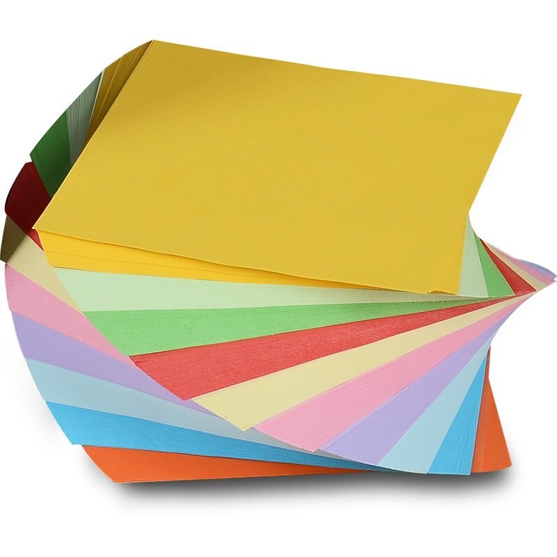 1000 folhas artesanais de papel colorido frágeis, para crianças, multicolorido