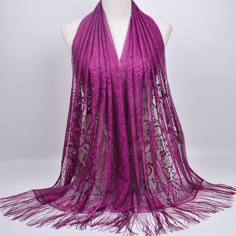 Женский шарф с кисточками, осенний и зимний длинный платок-накидка в европейском и американском стиле