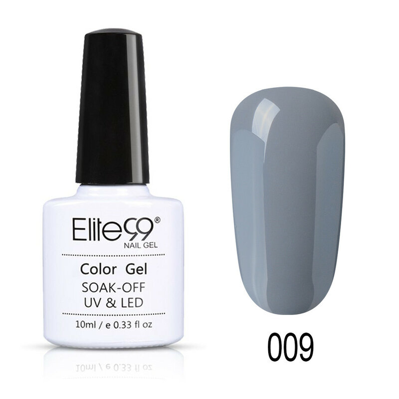 Elite99 10ml Cinza Cor Gel Nail Polish Soak Off Top Coat Cartilha Gel Manicure Polonês de Longa Duração LED UV gel Gel Prego Laca