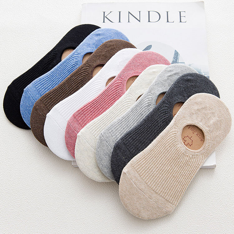 Calcetines tobilleros invisibles de algodón para mujer, medias tobilleras cómodas de bambú, 1 par = 2 piezas, tt097