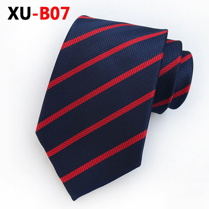 2018 neue Mann Krawatten Striped Krawatte Seide Jacquard 8 Cm Grid Krawatte Business Navy Krawatte Hochzeit Krawatten Mann