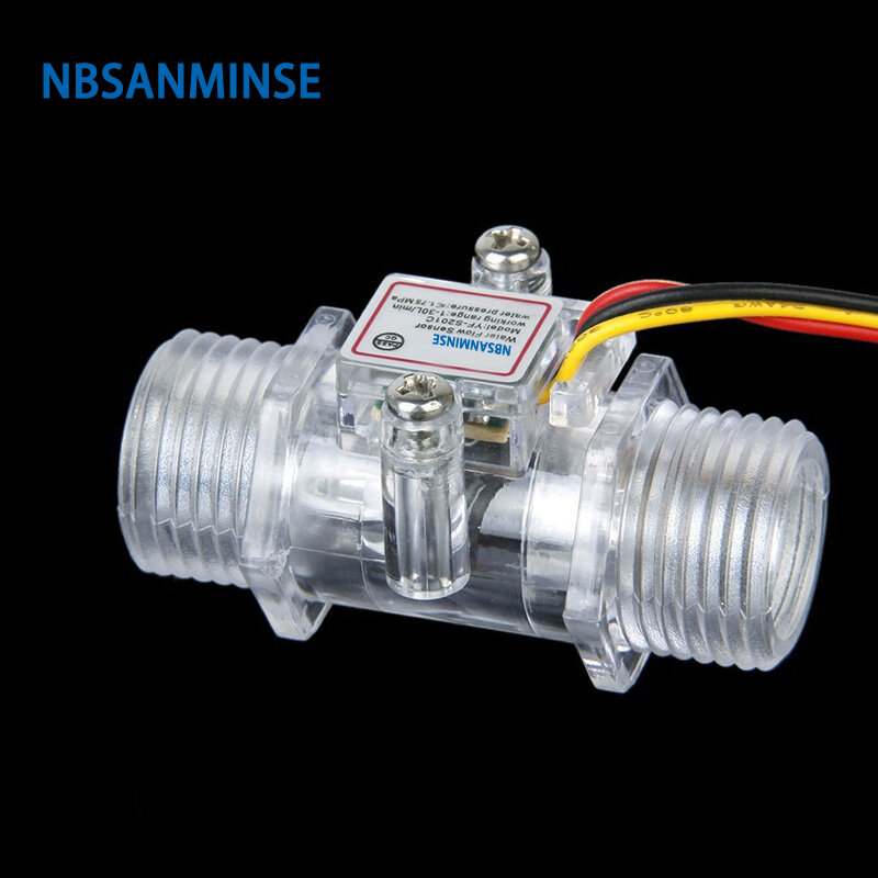 NBSANMINSE SMF-S201C 물 흐름 센서, 투명 하이 퀄리티 온수기, 물 자판기 G1/2