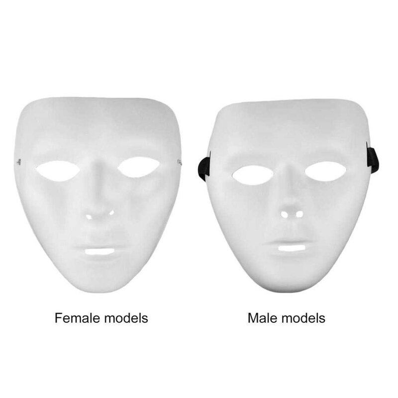 Cosplay Halloween Festival PVC máscara blanca fiesta juguetes única cara completa danza máscara para hombres mujeres para regalo