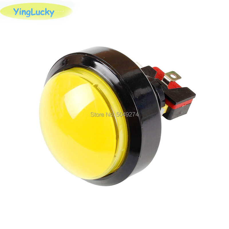 60mm arcade Buttons Big Round LED Illuminated with Microswitch for DIY Arcade Game Machine Parts 5/12V Large Dome Light Swit