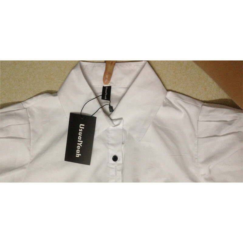 Blusa Formal de manga corta con botones para mujer, camisa de trabajo de talla grande, color blanco, rojo, azul y S-XXXL