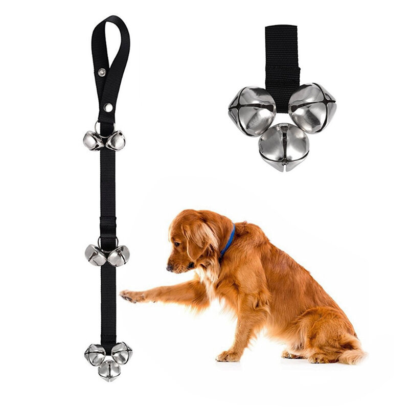 Cão potty formação bell campainha ajustável para porta de treinamento doméstico
