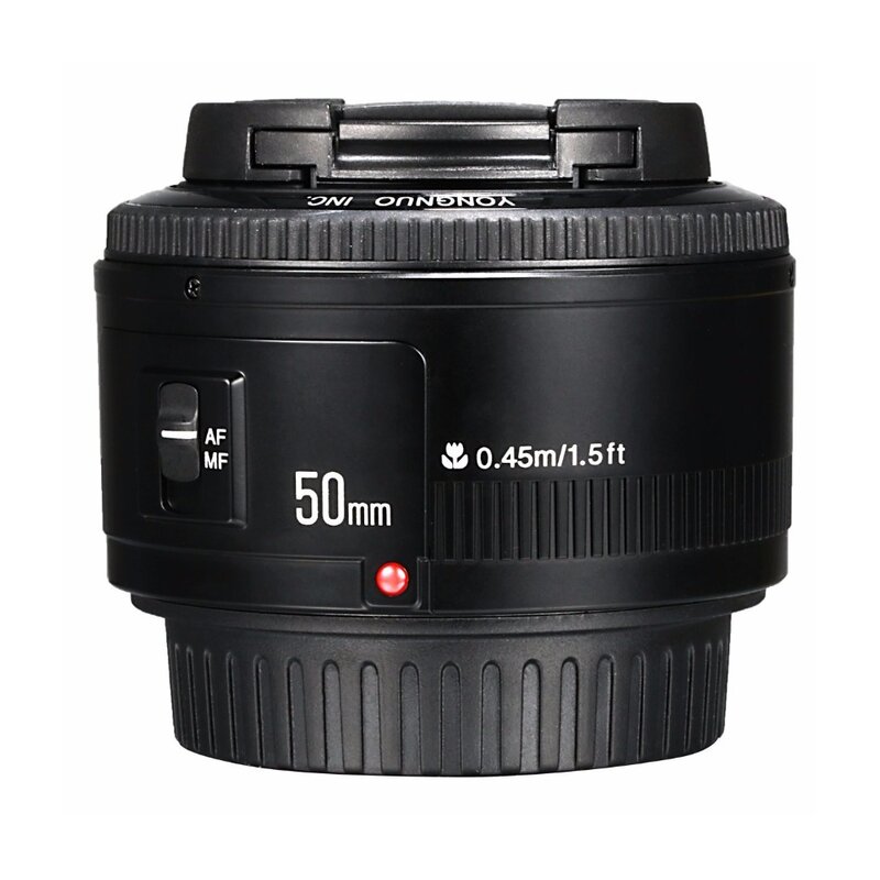 YONGNUO YN 50mm F1.8 objectif à grande ouverture objectif à mise au point automatique YN 50 YN50 pour Nikon pour les appareils photo reflex numériques Canon EOS