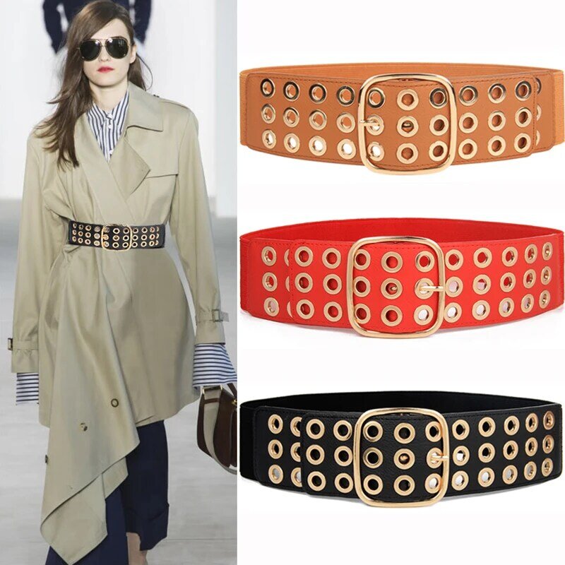 Newest Design Waistbands Lady Waist Belt Dress Adornment For Women Waistband Gold Cummerbunds High Quality Strap Elastic Belts