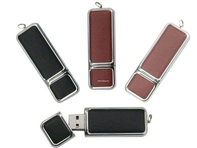 USB-флеш-накопитель объемом 2023 дюйма в виде брелока, кожаный, 16/32/64/128/256 ГБ