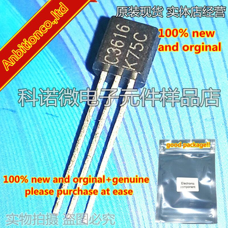 Novo transistor de silicone npn or, 10 peças, original, 2sc3616 c3616 to-92