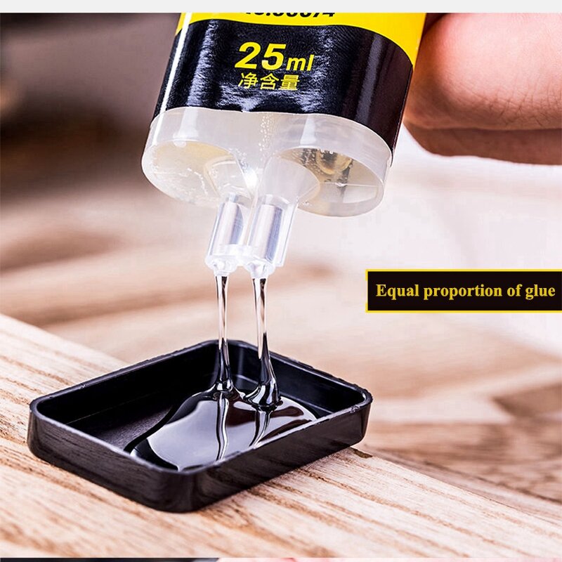 5PCS/LOT Deli 53574# 25ml Epoxy Resin AB Glue Super Liquid Glue Self-mix For Glass Metal Rubber Waterproof Strong Adhesive