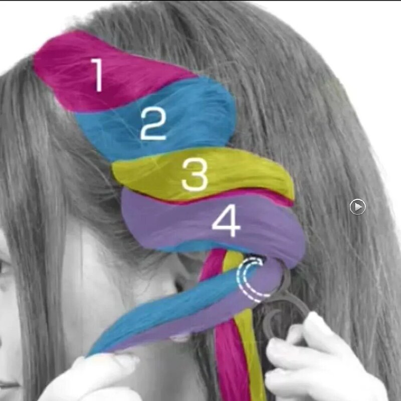Women French Hair Braiding Braider Magic Hair Clip Forks Hairpins Stylist Queue Twist Plait DIY Hairstyle Styling Accessories
