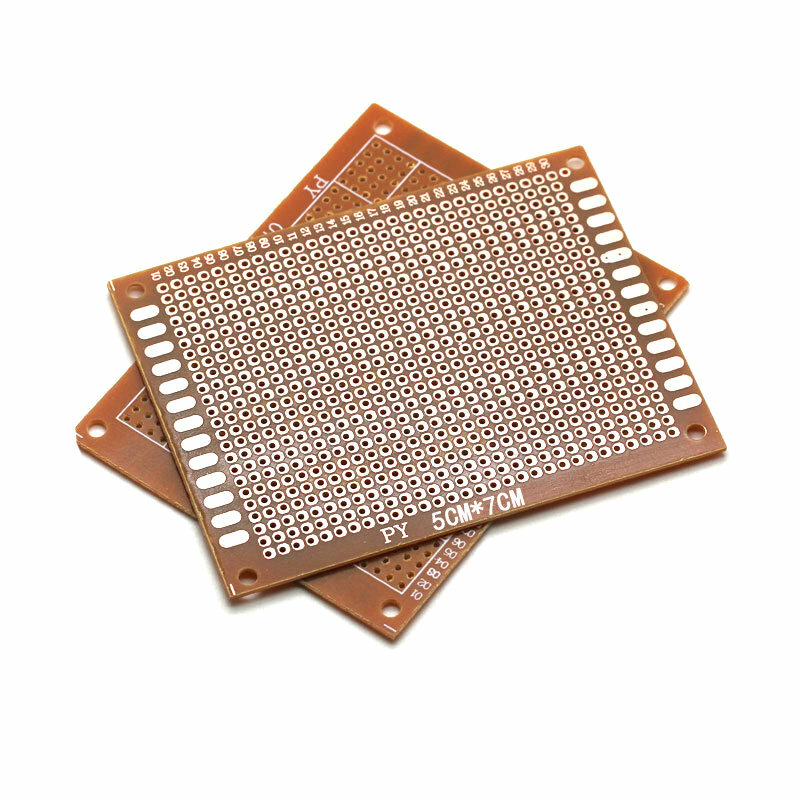 ¡10 piezas de alta calidad! Nuevo prototipo de papel PCB de cobre, placa de circuito Universal de matriz de experimentos, 5x7cm