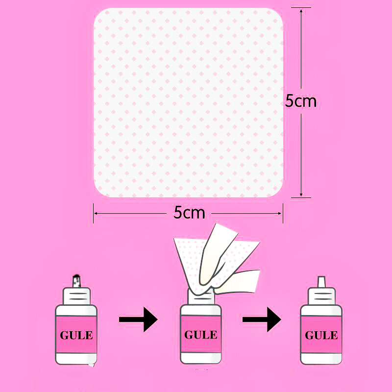 200ชิ้น/กล่อง Eyelash กาว Remover เช็ดทำความสะอาด Lint ฟรีผ้าฝ้ายกาวปากขวดกระดาษทำความสะอาดผ้าเช็ดทำความสะอาดกล่อง