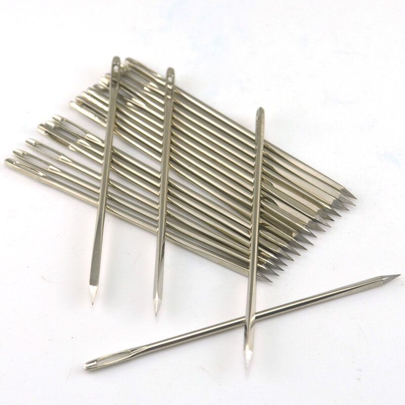 12ps DIY płótno futro narzędzia skórzane trójkątne igły do szycia ręcznie Craf narzędzia dziewiarskie akcesoria do szycia 7cm 5.8cm 4.8cm