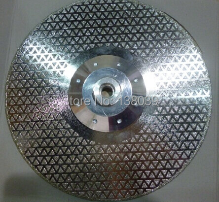 Алмазные режущие и шлифовальные диски 115 мм, 4,5 дюйма для резки и шлифовки мрамора, гранита с фланцем 5/8 дюйма-11, двухсторонние