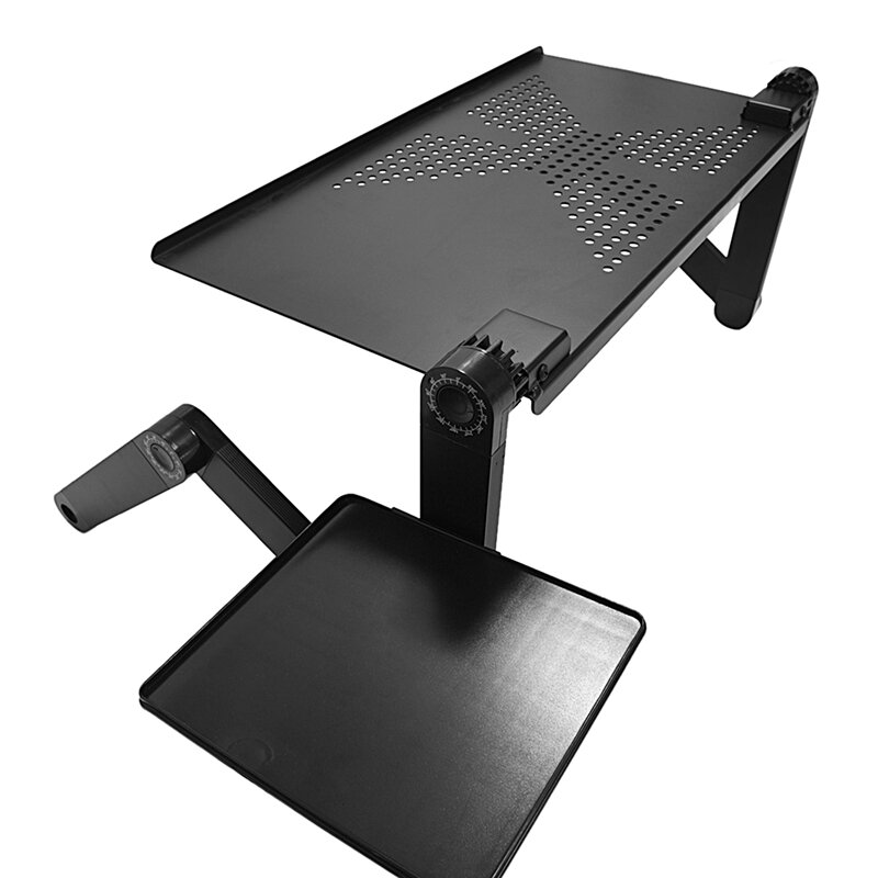 ¡Promoción! Portátil plegable ajustable Laptop escritorio ordenador Mesa soporte bandeja para sofá cama negro