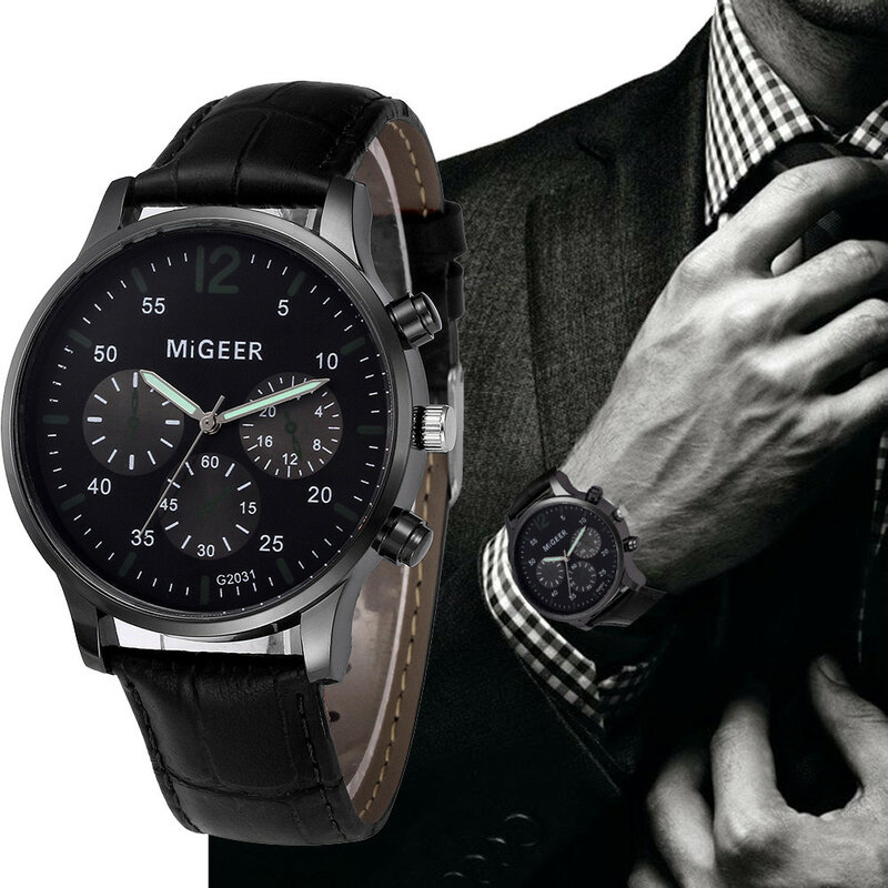 Reloj de pulsera para hombre, diseño Retro, correa de cuero, aleación analógica, reloj de cuarzo para hombre, zegarek meski bransoleta relogio masculino
