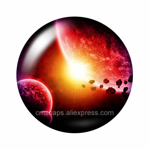 Meteoryt wybuch planeta 10 sztuk mieszane 12mm/16mm/18mm/25mm okrągłe zdjęcie szkło cabochon demo płaskie powrót dokonywanie ustalenia ZB1088