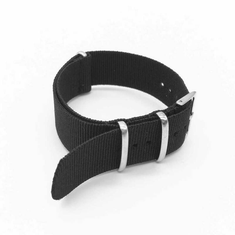 16mm 18mm 22mm 24mm noir bracelet de montre bandes hommes otan tissé Fiber Nylon bracelets de montre bracelet de montre femmes sangle