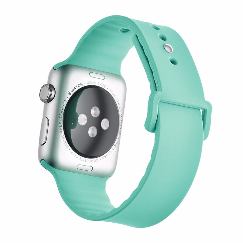 Хохлатая Спорт Силиконовый ремешок для Apple Watch группа 42 мм 38 мм резиновый ремешок для часов с адаптер для iwatch серии 1 2 3 ремешок