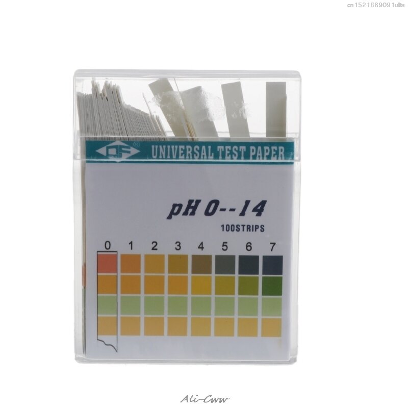 Tiras para teste de ph de 0 a 14, 2018, tiras, indicador de ácido alcalino, papel de teste de saliva, litmus, 100