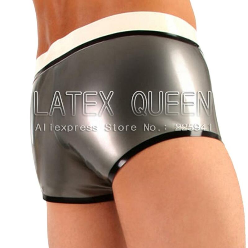 sexy latex rubber pants for men