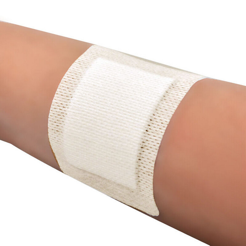 10Pcs Große Größe Hypoallergen Nicht-woven Medical Klebstoff Wunde Dressing pflaster Bandage Große Wunde Erste Hilfe 6*7cm