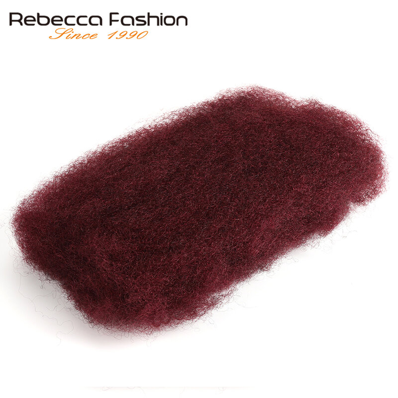 Rebecca Brasil Remy Afro Kinky Curly Massal Rambut Manusia Mengepang 1 Bundle 50 G/pc Warna Alami #2 #4 #30 # 99j 27 Kepang Rambut
