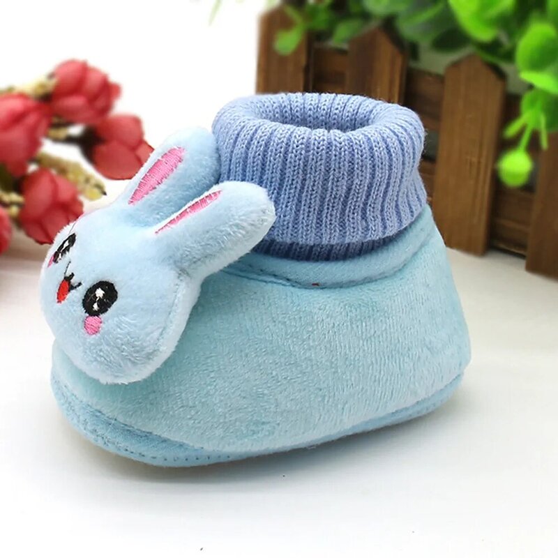 Winter Cute Rabbit Anima Style Baby Boots Fleece Worm Cotton-padded Shoes Baby Booties Wholesale 0-18 Month Infant Toddler Shoes