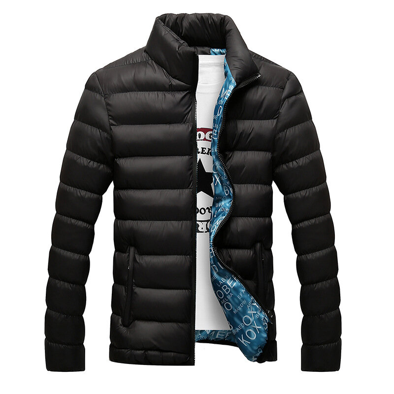Зимняя мужская куртка, новинка 2024, толстые куртки с хлопковой подкладкой, парка приталенного силуэта с длинным рукавом, стеганая верхняя одежда, теплые пальто