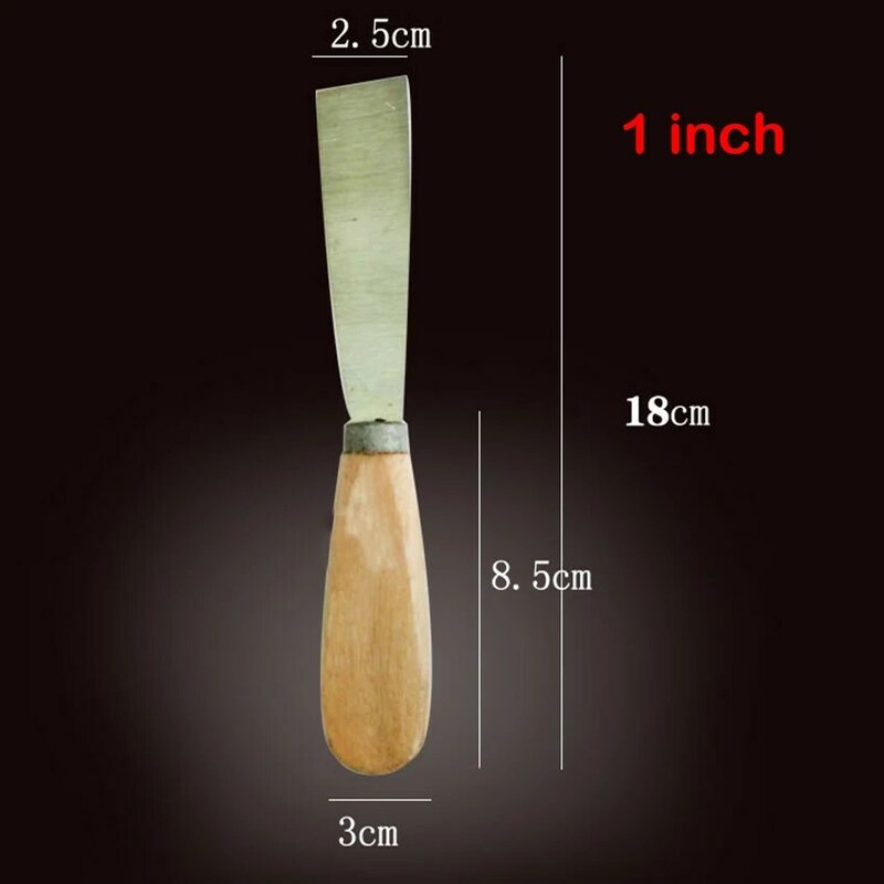 1" 1.5" 2" 2.5" 3" 4" 5"Putty Knife Scraper Blade Scraper Shovel Carbon Steel Wooden Handle Wall Plastering Knife Hand Tools New