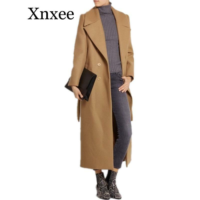 Xnxee – manteau Long en laine pour femme, Robe d'extérieur, collection automne-hiver 2019