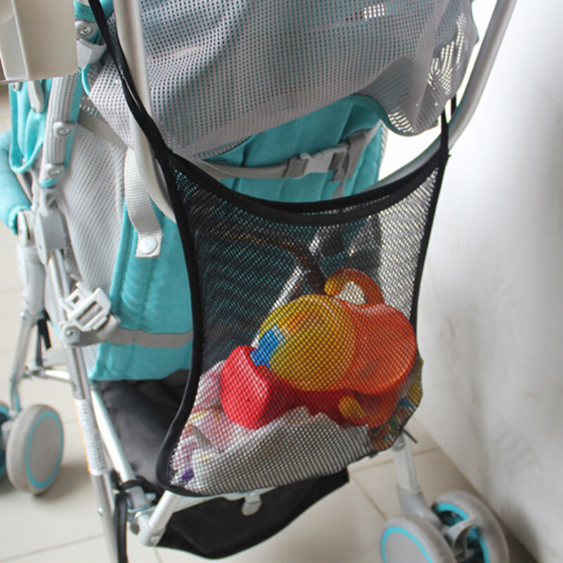 New Portable 1PC/2PCS Pushchair Pram Mesh Bag Baby Stroller Mesh Bag Baby Outdoor Mesh Bags Baby Stroller Accessories