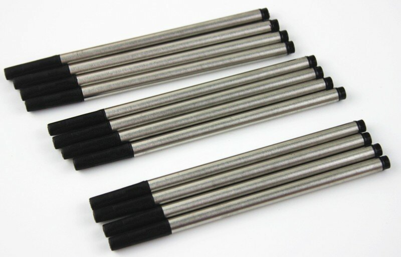 10 sztuk/partia wysokiej jakości czarny 0.7mm tuszu wkłady długopisowe dla ładne długopisy roller długopis biurowe pisanie gładkie pióra akcesoria