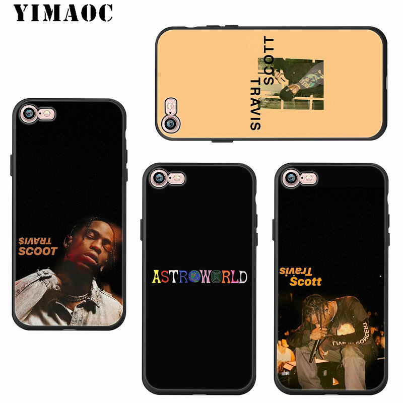 YIMAOC travis scott astroworld Soft Silicone Phone Case for iPhone XS Max XR X 6 6S 7 8 Plus 5 5S SE 10 TPU Black Cover