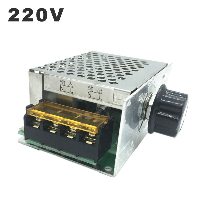 220V 4000W Elektronische Dimmer AC Silicoongestuurde Voltage Regulator Motor Speed Control Thyristor Thermostaat Met Verzekering