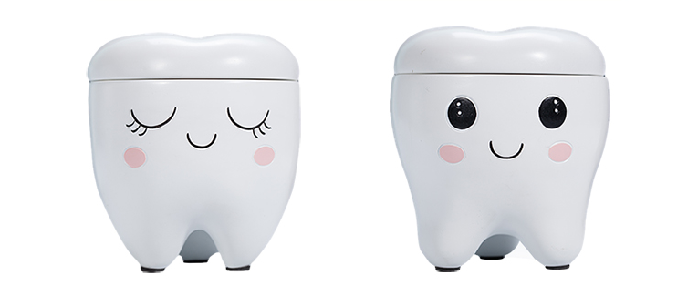 Resin Girl Boy Tooth Shape Design Tooth Storage Box For Newborn Deciduous Tooth Storage Box Organizer Milk Teeth For Baby Z746