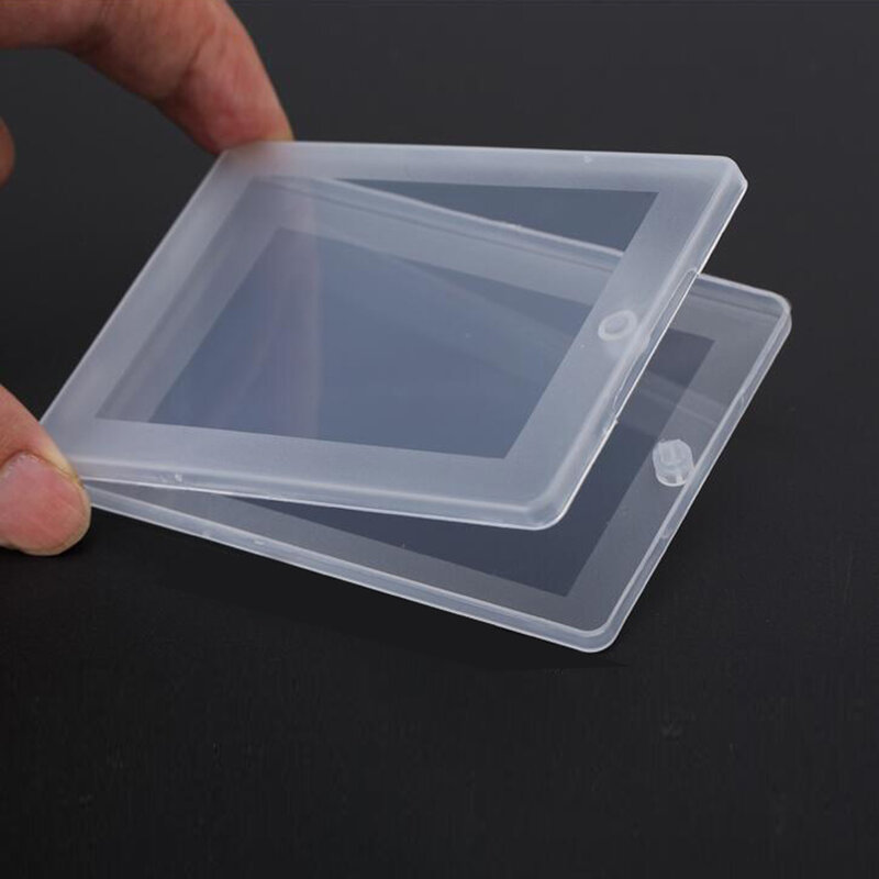 카드, 은행 카드, 종이 타월에 대 한 뚜껑 컬렉션 컨테이너 케이스 스토리지 박스와 투명 한 1 PC 휴대용 작은 얇은 플라스틱