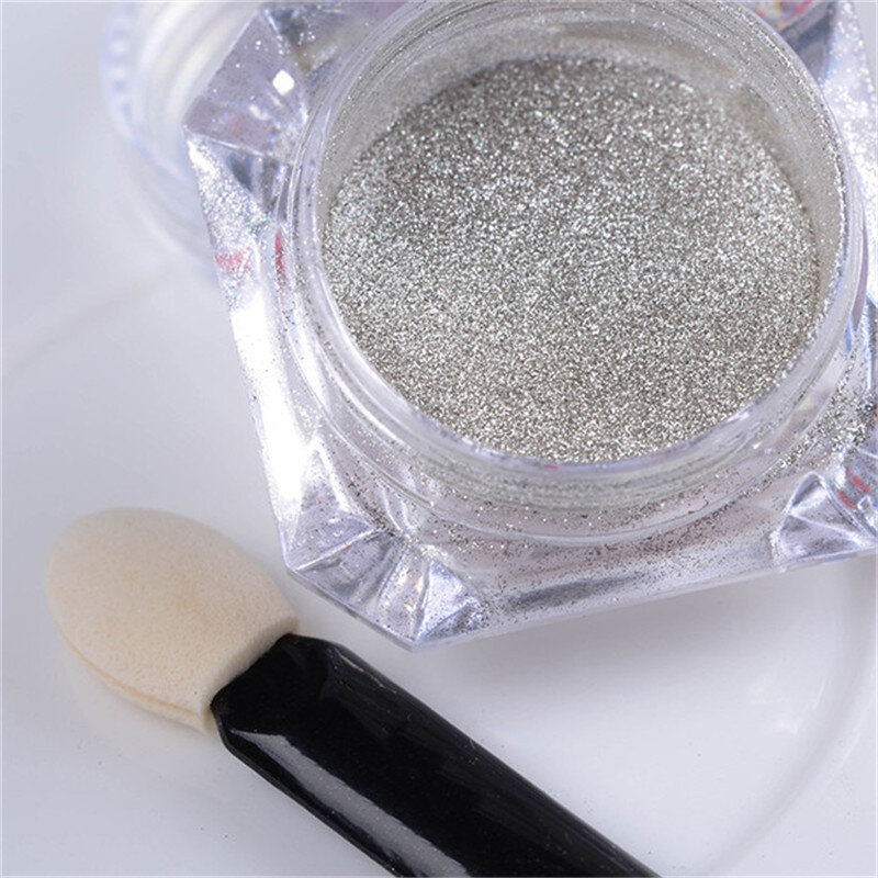 1 gr/schachtel Gold Silber Nagel Glitter Pulver Verwenden mit Nagel Gel Polnisch Spiegel Lidschatten Make-Up Pulver Staub Nagel Kunst DIY Chrom Pigment