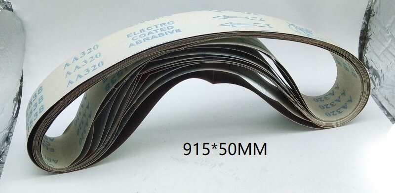 Novo pcs 915*50 10mm Correia de Lixa Abrasiva pano Macio Lixadeira moedor De cinto de Metal Para O Metal