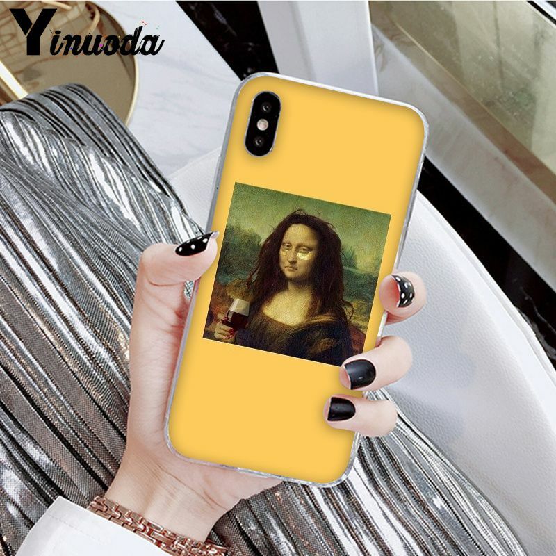 Yinuoda Grande arte estética van Gogh pintura Mona lisa Tampa Do Telefone para o iPhone Da Apple 8 7 6 6 David S mais X XS MAX 5 5S SE XR