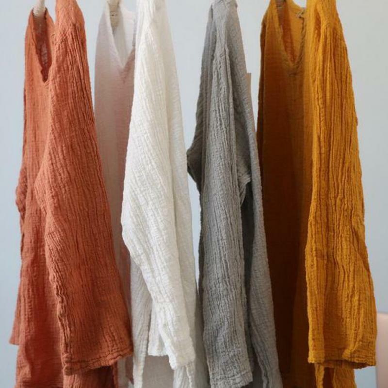 USWMIE-camisa feminina simples com decote em v, blusas femininas, nova literatura, bainha irregular, tops respiráveis, plus size, coringa, 2020