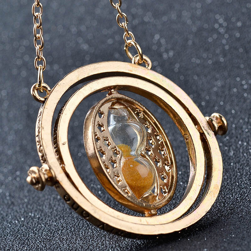 CHIELOYS Hot HP Necklace Series Magic Gifts For Kids Gold Snitch Time-Turner Hogwarts Horcrux Pendant Chain Giratiempo