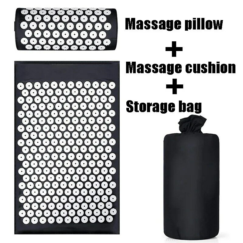 Cushion Shakti Relieve Acupressure Mat Body Pain Acupuncture Spike Yoga Mat with Massage Pillow/Mat Massage & Relaxation