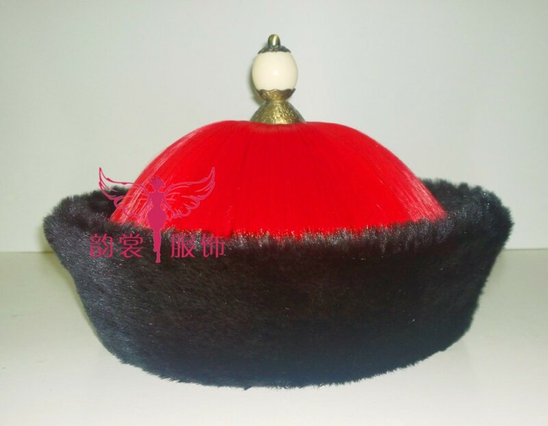 멀티 디자인 겨울 모피 모자, 청나라 궁정 장교 모자, 황제의 모자