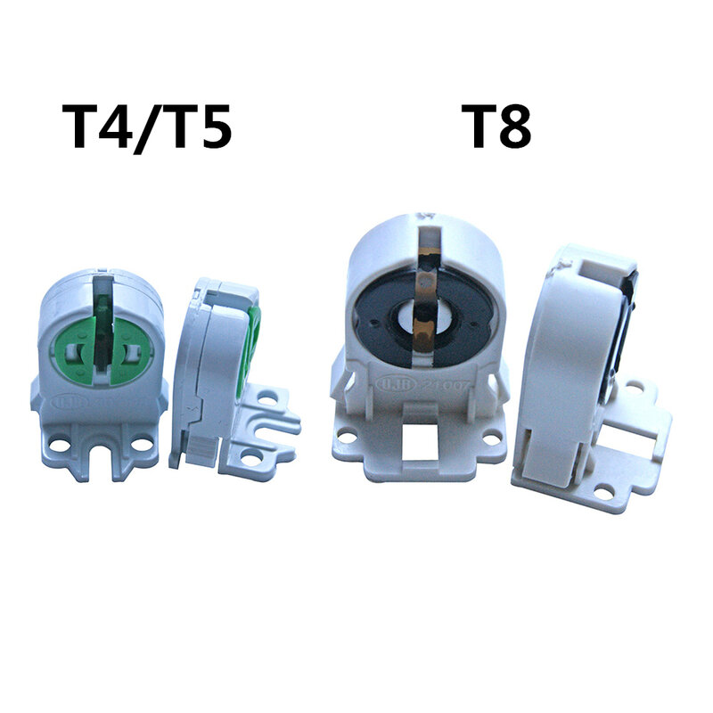 4 ชิ้น/ล็อต T8 โคมไฟ 21.007 PBT สารหน่วงไฟ G13 เรืองแสงพลาสติกซ็อกเก็ต T4 T5 ฐานโคมไฟ 50.008 สำหรับหลอด LED
