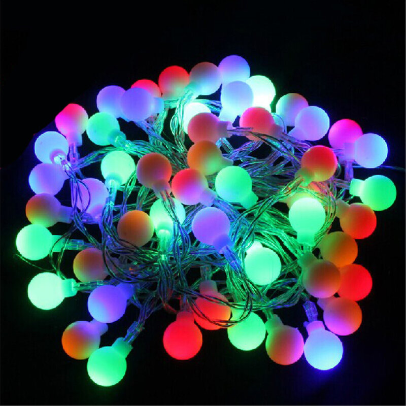 防水LEDストリングライト,5m,50個のLED,バッテリー駆動,クリスマスやホリデー用