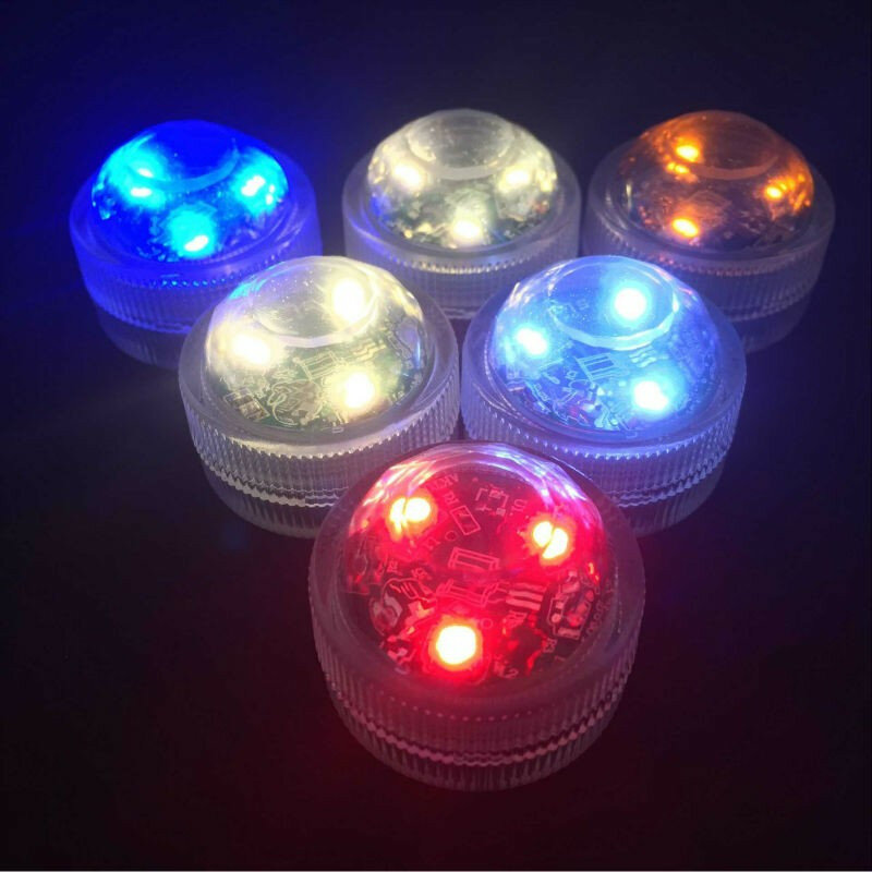 Luce sommergibile luminosa impermeabile Mini LED subacqueo per tè/candela con telecomando